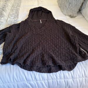 Free People Black V-Neck Sweater